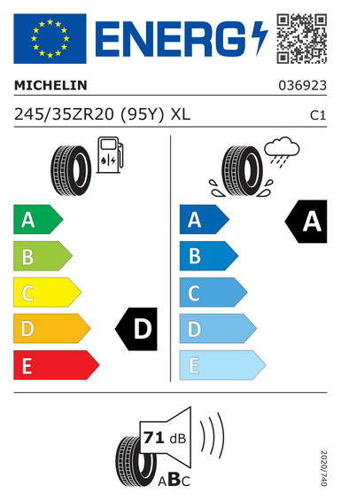 Pneumatiky Michelin PILOT SUPER SPORT XL ACOUSTIC VOL 245/35 R20 95Y