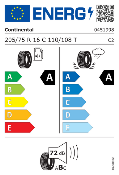 Anvelope Continental VanContact Eco 205/75 R16 110T