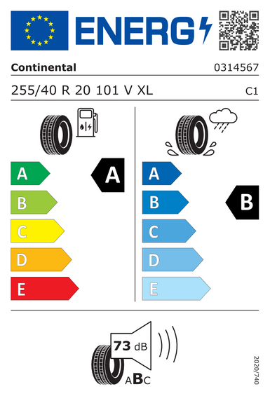 Pneumatiky Continental EcoContact 6 XL VOL 255/40 R20 101V