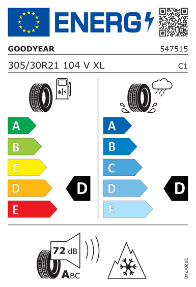 Pneus Goodyear ULTRAGRIP PERFORMANCE GEN-1 XL FP NA0 305/30 R21 104V