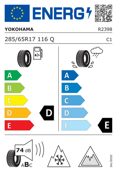 Tires Yokohama iceGUARD G075 285/65 R17 116Q