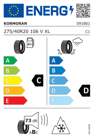 4x RODAS 20 Inverno VOLVO XC60 I Kormoran 275/40 R20