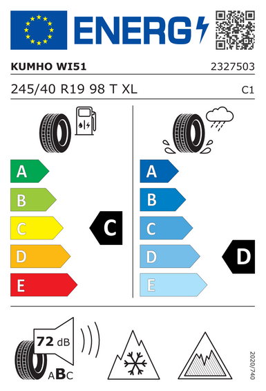 Anvelope Kumho WinterCraft ice Wi51 245/40 R19 98T