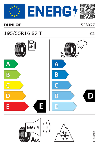 4x ROUES 16 Hiver RENAULT KANGOO I KC KW FL Dunlop 195/55 R16