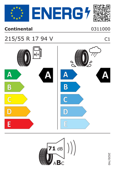 Tires Continental EcoContact 6 AO 215/55 R17 94V