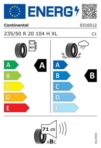 Neumáticos Continental EcoContact 7 235/50 R20 104H