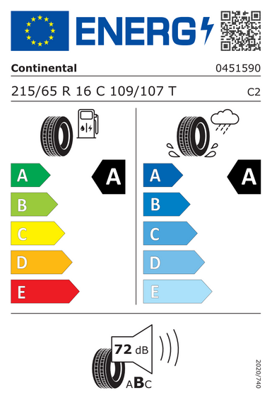Neumáticos Continental VanContact Eco 215/65 R16 109T