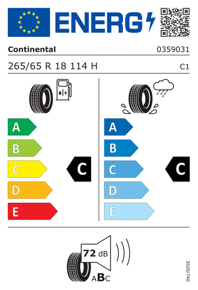 Neumáticos Continental CrossContact H/T 265/65 R18 114H