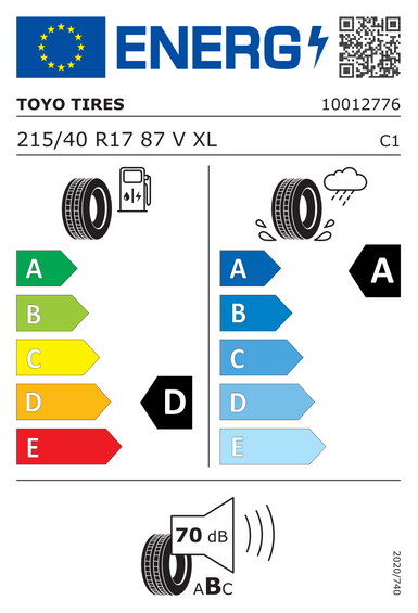 Anvelope Toyo Proxes Comfort 215/40 R17 87V