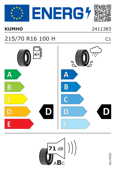 Neumáticos Kumho Crugen HP71 215/70 R16 100H