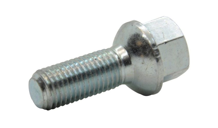 Fixing screw M12x1.5 / 24mm / sphere / galvanized / K17