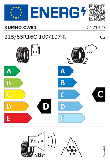 Opony Kumho WINTER PORTRAN CW51 215/65 R16 109R