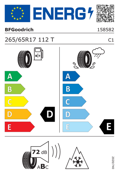 Pneus BFGoodrich TRAIL-TERRAIN T/A ORWL 265/65 R17 112T