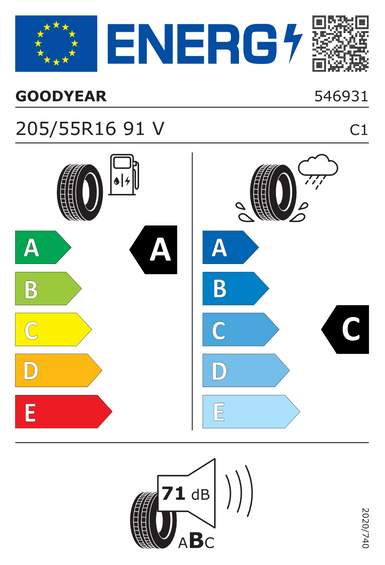 Tires Goodyear EFFICIENTGRIP PERFORMANCE 205/55 R16 91V