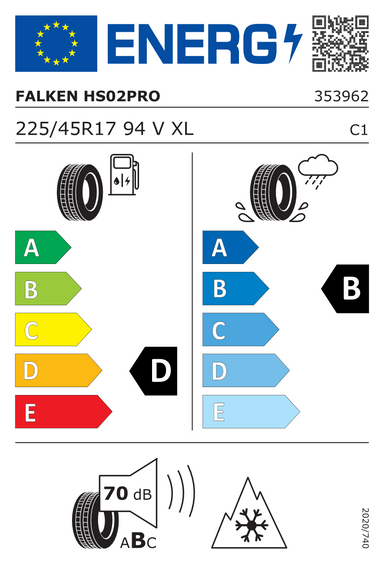 4x RUOTE 17 Invernali HYUNDAI ELANTRA VII CN7 I30 II GD Falken 225/45 R17