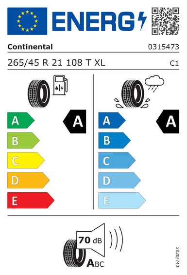 Pneus Continental EcoContact 7 265/45 R21 108T
