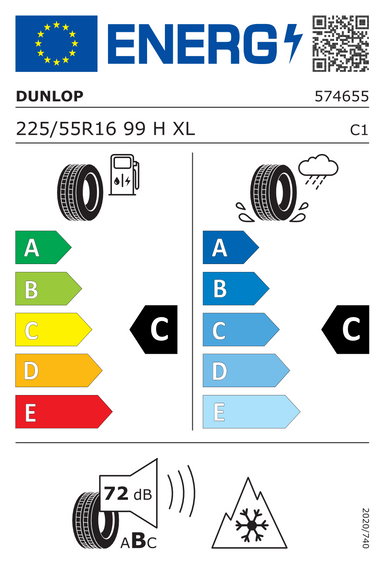 Pneus Dunlop WINTER SPORT 5 XL MFS 225/55 R16 99H