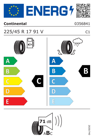 Anvelope Continental ContiEcoContact 5 FR AO 225/45 R17 91V