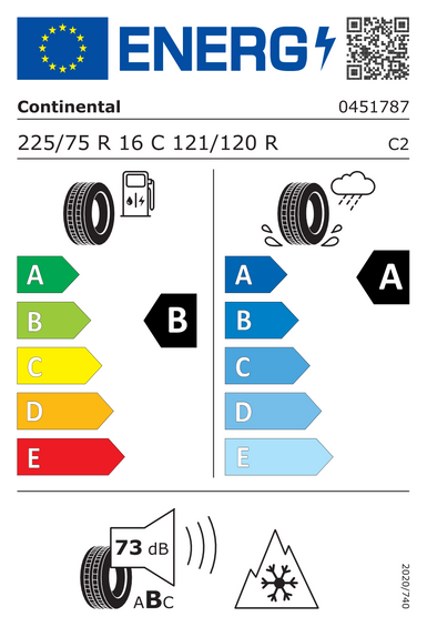 Tires Continental VanContact 4Season 225/75 R16 121R