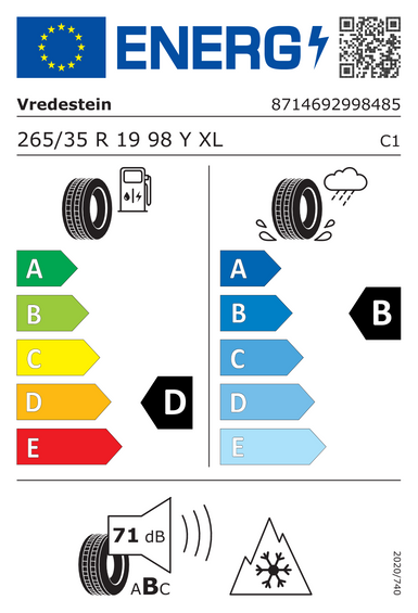 Tires Vredestein WINTRAC PRO+ XL FSL 265/35 R19 98Y